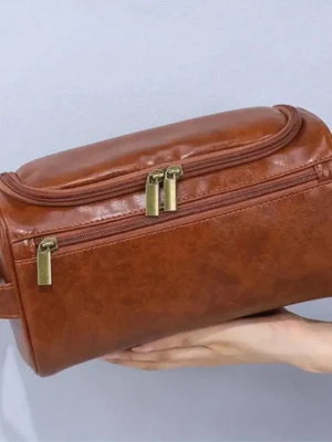 Stylish Travel Toiletry Bag With Zipper Closure