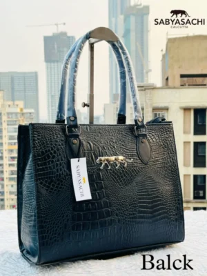 CROCODILE LEATHER OFFICE & TRAVEL TOTE BAG