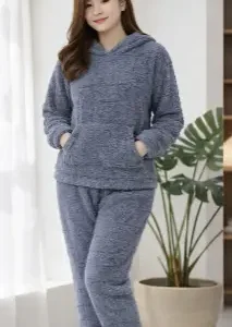 Woolen Nightsuit  with Hoodie
